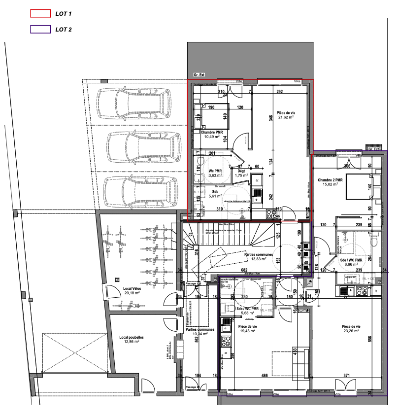 Plan Immeuble collectif investisseur